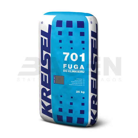 Glaistai | Siūlių glaistas klinkerinėms plytelėms KREISEL FUGA 701 (5-20 mm), 25 kg. Grafitinis