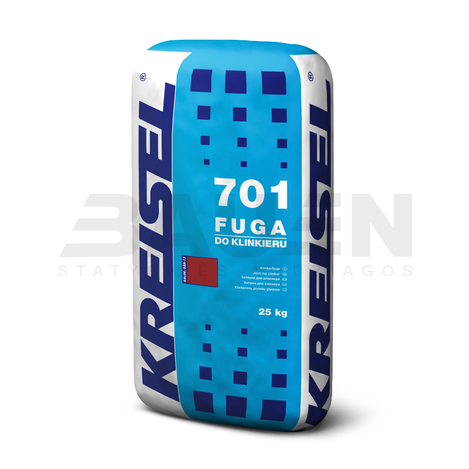 Glaistai | Siūlių glaistas klinkerinėms plytelėms KREISEL FUGA 701 (5-20 mm), 25 kg. Raudonų plytų