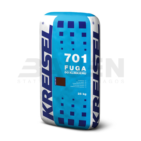 Glaistai | Siūlių glaistas klinkerinėms plytelėms KREISEL FUGA 701 (5-20 mm), 25 kg. Rudas