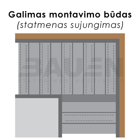 Plieninė danga | Perforuota, ventiliuojama skarda pakalimams T-7 WIND (0,47mm), tams. pilka, matinė (RAL7016)