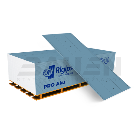 Gipso kartono GKP | GKP PRO AKU, garso izoliacinė, 3000x1200x12,5 (3,12 m2), RIGIPS