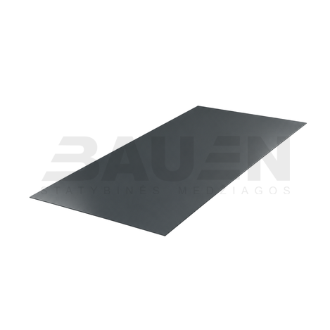 Lygi skarda | Lygi skarda HANBUD 0.5 mm., 1250 mm., blizgi antracito RAL7016