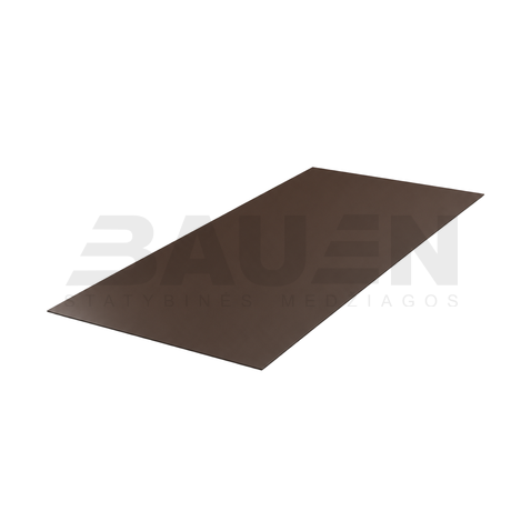 Lygi skarda | Lygi skarda HANBUD 0.5 mm., 1250 mm., blizgi ruda RAL8017