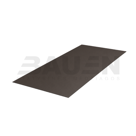Lygi skarda | Lygi skarda HANBUD 0.5 mm., 1250 mm., matinė tams. ruda, RAL8019