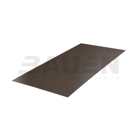 Lygi skarda | Lygi skarda HANBUD 0.5 mm., 1250 mm., blizgi tams., ruda RAL8019