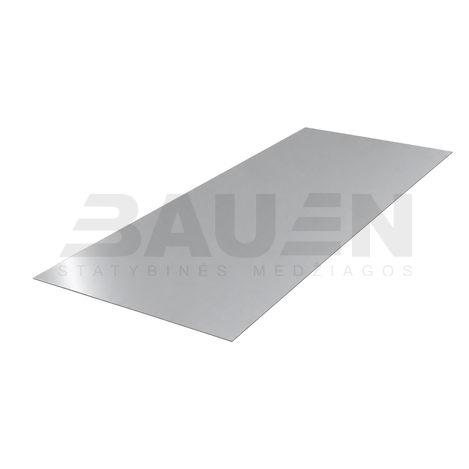 Lygi skarda | Lygi skarda HANBUD 0.5 mm., 1250 mm., blizgi sidabrinė RAL9006