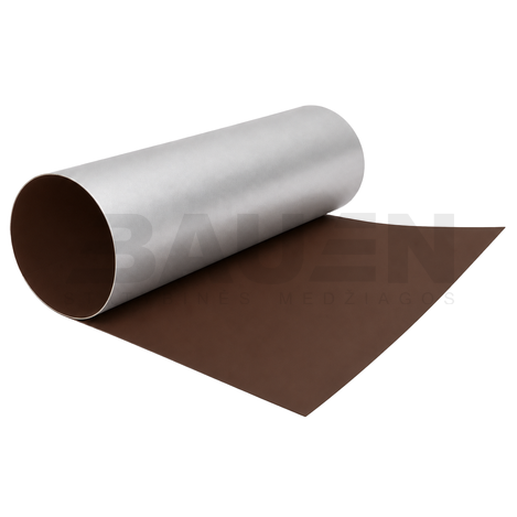 Lygi skarda | Lygi skarda HANBUD 0.5 mm., 1250 mm., matinė ruda, RAL8017 (25m2/rul)