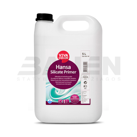 Gruntai | Silikatinis gruntas mineraliniams fasadams VIVACOLOR Hansa Silicate Primer 5,0l