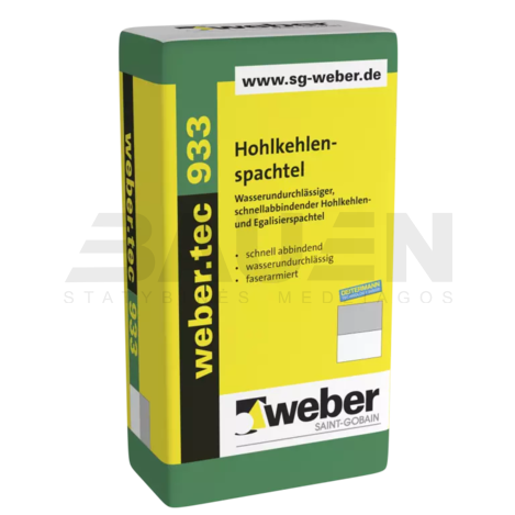 Hidroizoliacija | Lyginamasis hidroizoliacinis cementinis mišinys WEBER.TEC 933, 25kg
