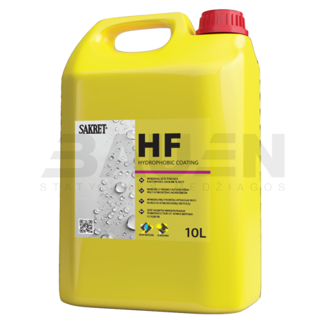 Impregnantai | Hidrofobizuojantis impregnantas SAKRET HF, 10 Ltr.