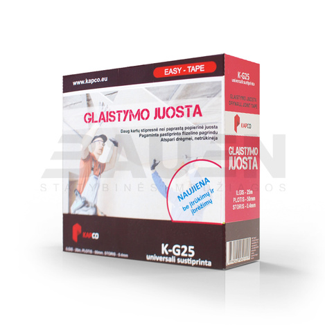 Juostos | Juosta siūlių armavimui Easy-Tape KAPCO K-G25, kompozitinė, 50 mm x 25 m.