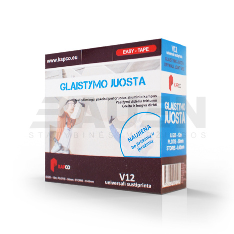 Juostos | Kompozitinis glaistymo kampas ritiniuose KAPCO Easy-Tape V12, 50 mm x 12 m.