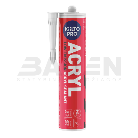 Akrilai | Akrilas KIILTO Pro Acryl, baltas, 310 ml.