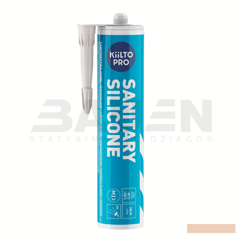 Silikonai | Silikonas KIILTO Pro Sanitary, 29 light beige, 310 ml.