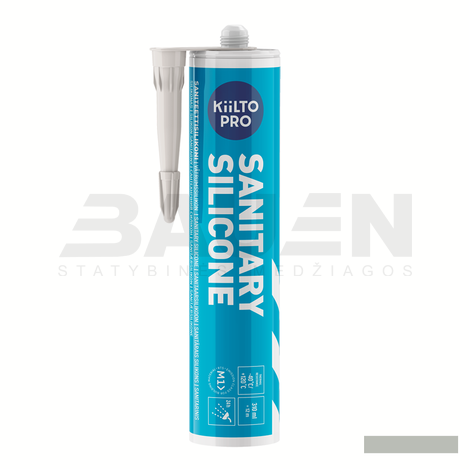 Silikonai | Silikonas KIILTO Pro Sanitary, 40 Concrete, 310 ml.