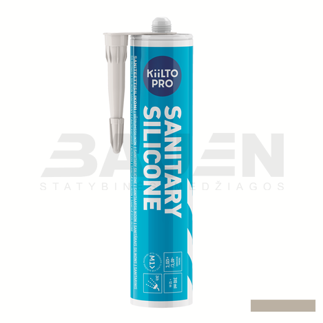 Silikonai | Silikonas KIILTO Pro Sanitary, 41 Stone, 310 ml.