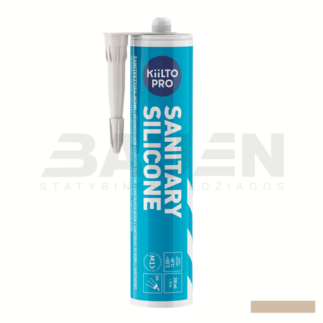 Silikonai | Silikonas KIILTO Pro Sanitary, 81 Khaki brown, 310 ml.