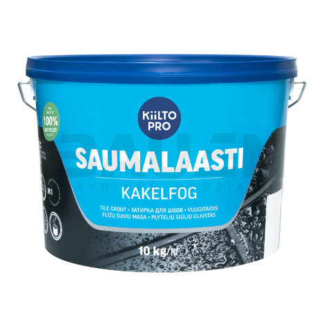 Glaistai | Keramikinių ir klinkerinių plytelių siūlių glaistas 2-6 mm. KIILTO SAUMALAASTI 10 kg. Pilkai Ruda (Nr.38)