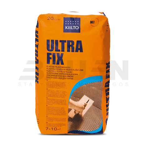 Sausieji klijai | Elastingi plytelių klijai KIILTO ULTRA FIX 20 kg