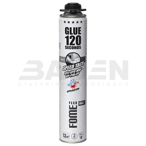 Universalūs klijai | Putų klijai šiltinimo medžiagoms TEGRA Fome Flex 120 SECONDS Speed Tack, 750 ml.