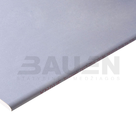 Gipso kartono GKP | GKFI KNAUF Blue impregnuota, priešgaisrinė, atspari smūgiams plokštė 3000x1200x12,5 (3.6 m2)