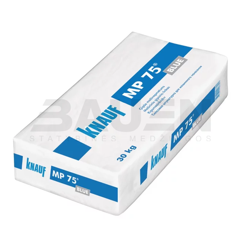 Mašininis tinkas | Tinkas gipsinis mašininis KNAUF MP 75 BLUE, 30 kg