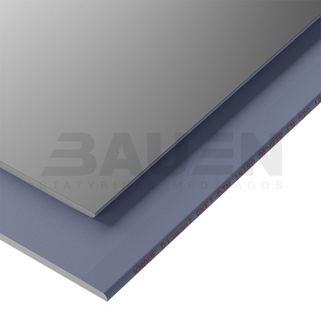 Gipso kartono GKP | GKFI plokštė su 0,4 mm., skardos sluoksniu KNAUF Diamant Steel 2500x1250x12,9 (3.125m2)