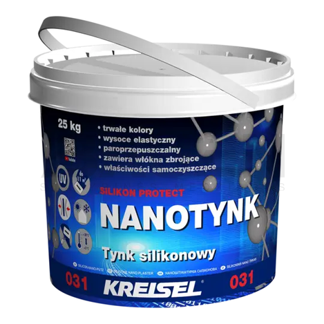 Silikoninis tinkas | Dekoratyvinis nano silikoninis tinkas KREISEL SILIKONPUTZ PROTECT 031 (samanėlė) 3 mm., 25 Kg.