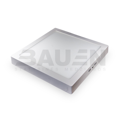 LED šviesos panelės | LED paviršinio montavimo kvadratinė šviesos panelė, 24W 3500K