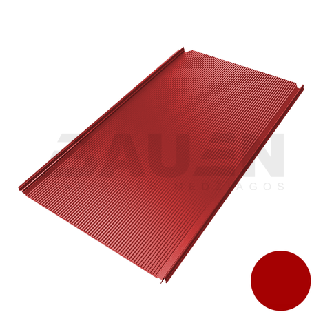 Plieninė danga | Klasikinė skarda Hanbud PHR560 "Mikrobanga" 0,5-0.7 mm., (525mm) raudona, blizgi (RAL3011), m2
