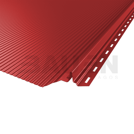 Plieninė danga | Klasikinė skarda Hanbud PHR560 "Mikrobanga" 0,5-0.7 mm., (525mm) raudona, blizgi (RAL3011), m2
