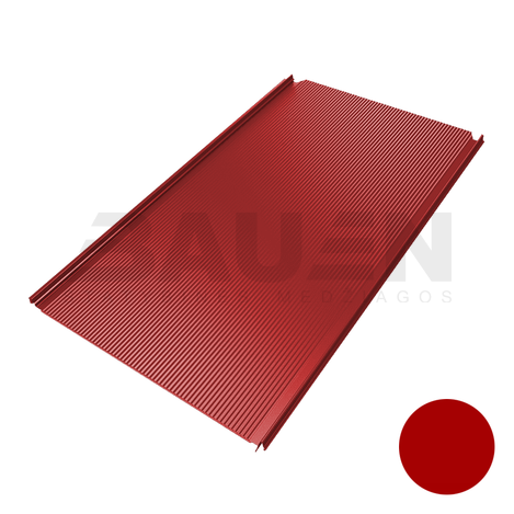 Plieninė danga | Klasikinė skarda Hanbud PHR560 "Mikrobanga" 0,5-0.7 mm., (525mm) raudona, matinė (RAL3011), m2