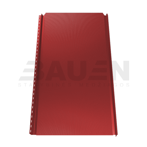 Plieninė danga | Klasikinė skarda Hanbud PHR560 "Mikrobanga" 0,5-0.7 mm., (525mm) raudona, matinė (RAL3011), m2