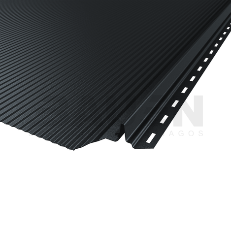 Plieninė danga | Klasikinė skarda Hanbud PHR560 "Mikrobanga" 0,5-0.7 mm., (525mm) tams. pilka, blizgi (RAL7016), m2