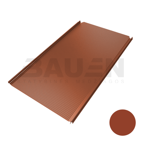 Plieninė danga | Klasikinė skarda Hanbud PHR560 "Mikrobanga" 0,5-0.7 mm., (525mm) molio, blizgi (RAL8004), m2