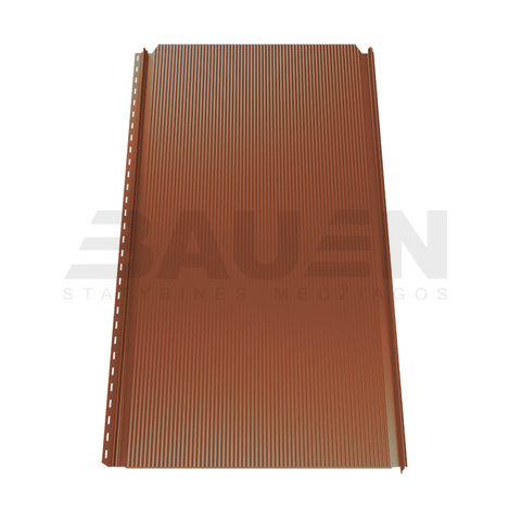 Plieninė danga | Klasikinė skarda Hanbud PHR560 "Mikrobanga" 0,5-0.7 mm., (525mm) molio, matinė (RAL8004), m2