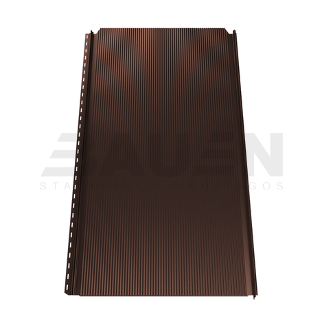 Plieninė danga | Klasikinė skarda Hanbud PHR560 "Mikrobanga" 0,5-0.7 mm., (525mm) ruda, blizgi (RAL8017), m2