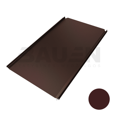 Plieninė danga | Klasikinė skarda Hanbud PHR560 "Mikrobanga" 0,5-0.7 mm., (525mm) ruda, matinė (RAL8017), m2