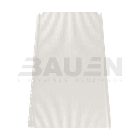 Plieninė danga | Klasikinė skarda Hanbud PHR560 "Mikrobanga" 0,5-0.7 mm., (525mm) pilkai balta, blizgi (RAL9002), m2