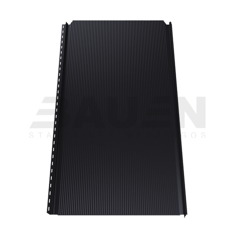 Plieninė danga | Klasikinė skarda Hanbud PHR560 "Mikrobanga" 0,5-0.7 mm., (525mm) juoda, blizgi (RAL9005), m2