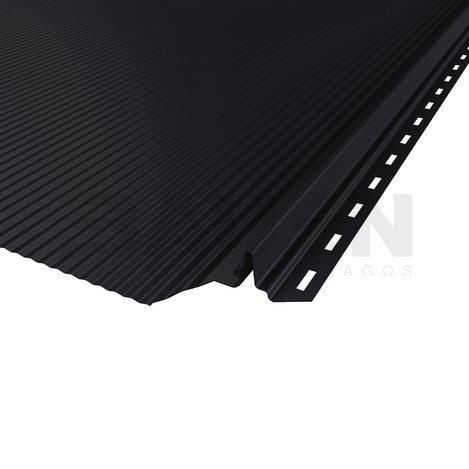 Plieninė danga | Klasikinė skarda Hanbud PHR560 "Mikrobanga" 0,5-0.7 mm., (525mm) juoda, matinė (RAL9005), m2