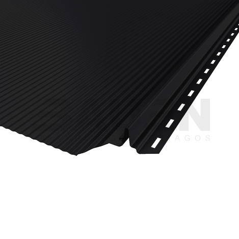 Plieninė danga | Klasikinė skarda Hanbud PHR560 "Mikrobanga" 0,5-0.7 mm., (525mm) juoda, matinė (RAL9005 ultraMat), m2