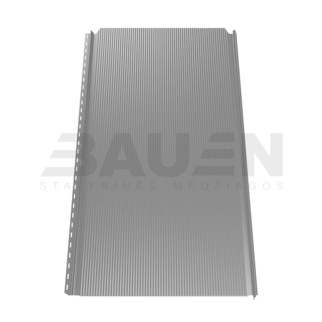 Plieninė danga | Klasikinė skarda Hanbud PHR560 "Mikrobanga" 0,5-0.7 mm., (525mm) tams. sidabrinė, blizgi (RAL9007), m2