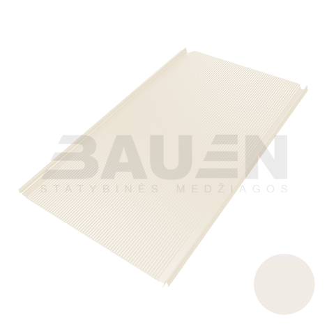Plieninė danga | Klasikinė skarda Hanbud PHR560 "Mikrobanga" 0,5-0.7 mm., (525mm) balta, blizgi (RAL9010), m2