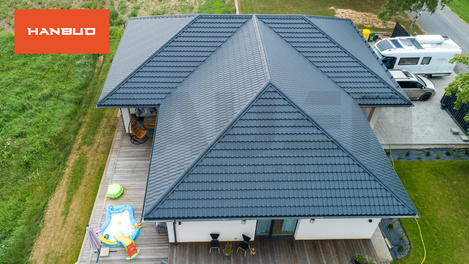 Plieninė danga | Modulinė skarda Moderno 0,5mm MAT RAL8017 (0,805 m2)
