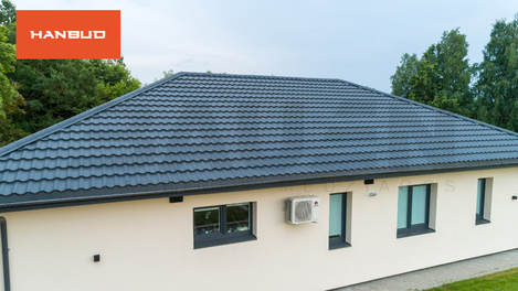 Plieninė danga | Modulinė skarda Moderno 0,5mm MAT RAL8017 (0,805 m2)