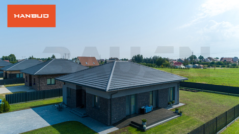 Plieninė danga | Modulinė skarda Moderno 0,5mm MAT RAL8019 (0,805 m2)