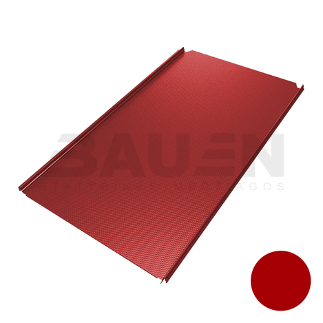 Plieninė danga | Klasikinė skarda Hanbud PHR560 "Molet" 0,5-0.7 mm., (525mm) raudona, matinė (RAL3011), m2