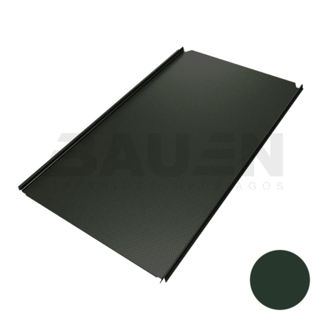 Plieninė danga | Klasikinė skarda Hanbud PHR560 "Molet" 0,5-0.7 mm., (525mm) tams. žalia, matinė (RAL6020), m2