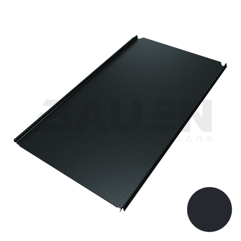 Plieninė danga | Klasikinė skarda Hanbud PHR560 "Molet" 0,5-0.7 mm., (525mm) tams. pilka, blizgi (RAL7016), m2